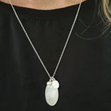Antique mother of pearl oval pendant