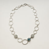 Aquamarine ovals necklace