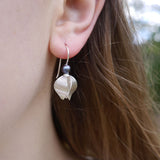 Grey pearl beech drop earring