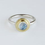 Moonstone gold top ring