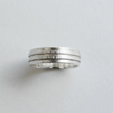 Silver texture ring