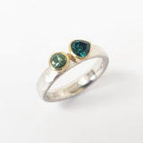 2 green tourmaline ring