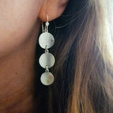 3 circles drop earring