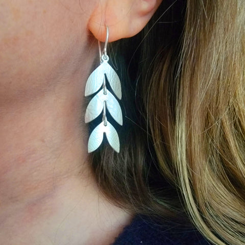 3 petal drop earring