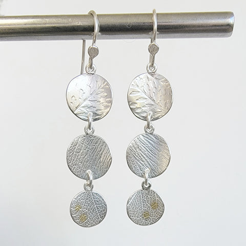 3 circles drop earring