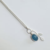 Aquamarine branch pendant