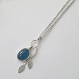 Aquamarine branch pendant