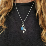 Aquamarine branch pendant