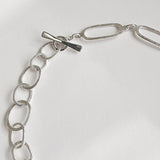 Asymmetric short links necklace