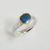 Australian opal and diamond ring