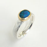 Australian opal and diamond ring