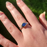 Australian opal and diamond ring