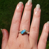 Australian opal offset ring