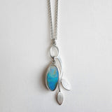 Bright opal branch pendant