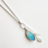 Bright opal branch pendant