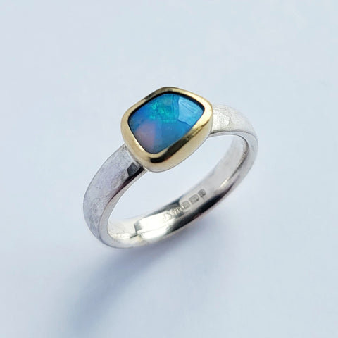 Bright opal ring
