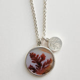 Dendritic quartz disc pendant