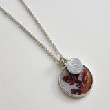 Dendritic quartz disc pendant