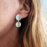 Circle stud drop earring