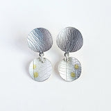 Circle stud drop earring
