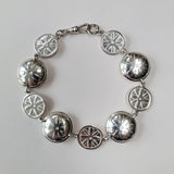 Embossed flower bracelet