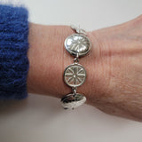 Embossed flower bracelet