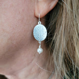 Fern pearl drop earring