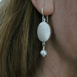Fern pearl drop earring