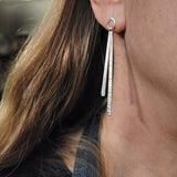 Forged drops earring