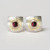 Garnet pillow earring