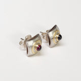 Garnet pillow earring