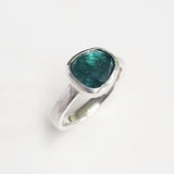 Grandidierite hammered ring