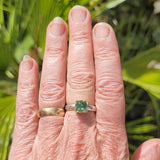 Green tourmaline pyramid ring