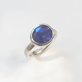 Hammered tanzanite ring