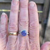 Hammered tanzanite ring