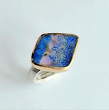 Australian opal rock pool ring