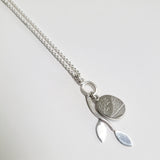 Labradorite branch pendant oval