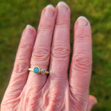 Gold opal and diamond ring