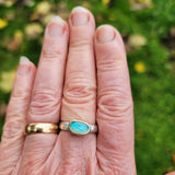 Opal sparkle bean ring
