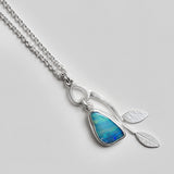 Opal stripes branch pendant