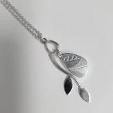 Opal stripes branch pendant