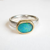 Oval opal ring