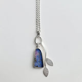 Australian opal pink purple branch pendant