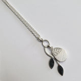 Pink sapphire branch pendant