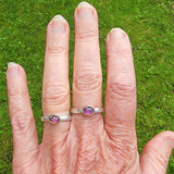 Pink sapphire rosecut ring