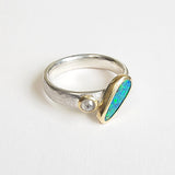 Sparkle opal offset ring