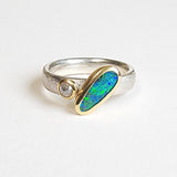 Sparkle opal offset ring