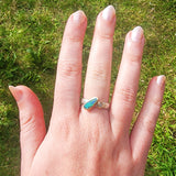 Sparkle opal offset ring