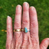 Sparkle wedge opal and diamond ring