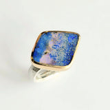 Australian opal rock pool ring